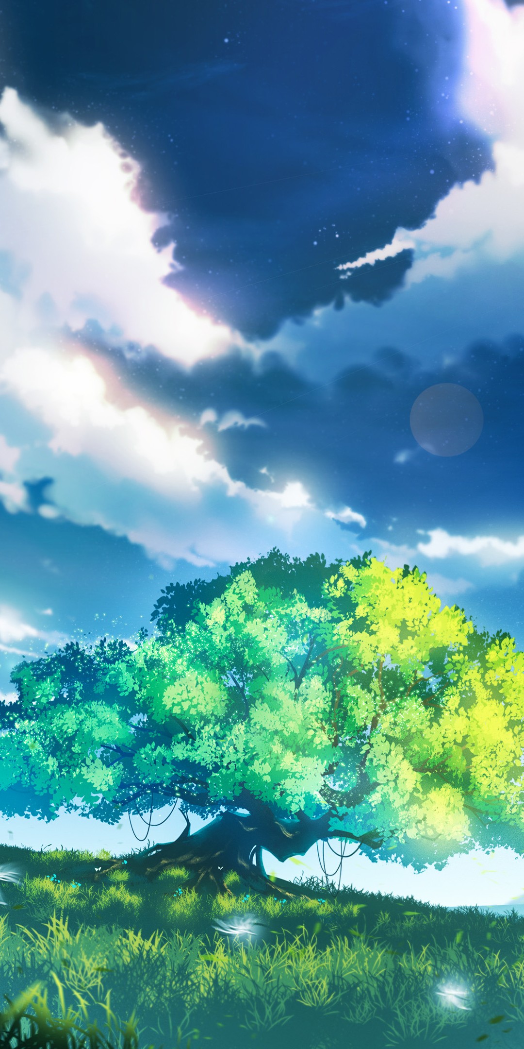 Genshin Impact Scenery Tree Art Wallpaper - 1080x2160