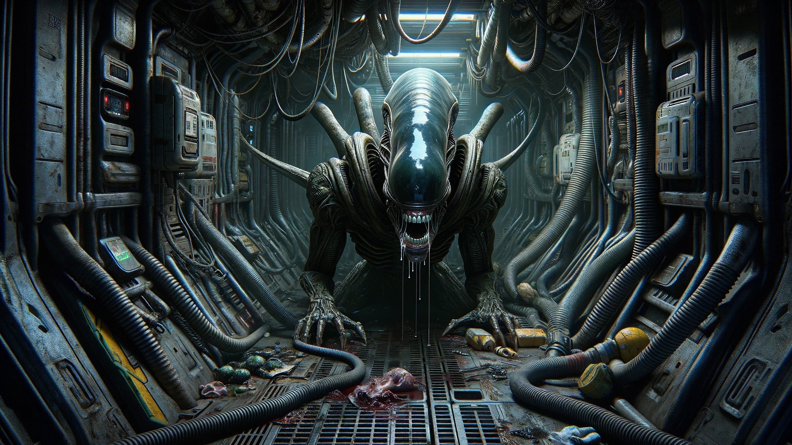 Alien Romulus Xenomorph Concep Art Wallpaper - 2560x1440